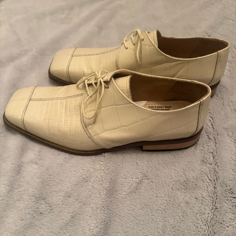 Fortune from Liberty Men’s‎ Size 12 Cream Croc Embossed Leather Dress Shoes